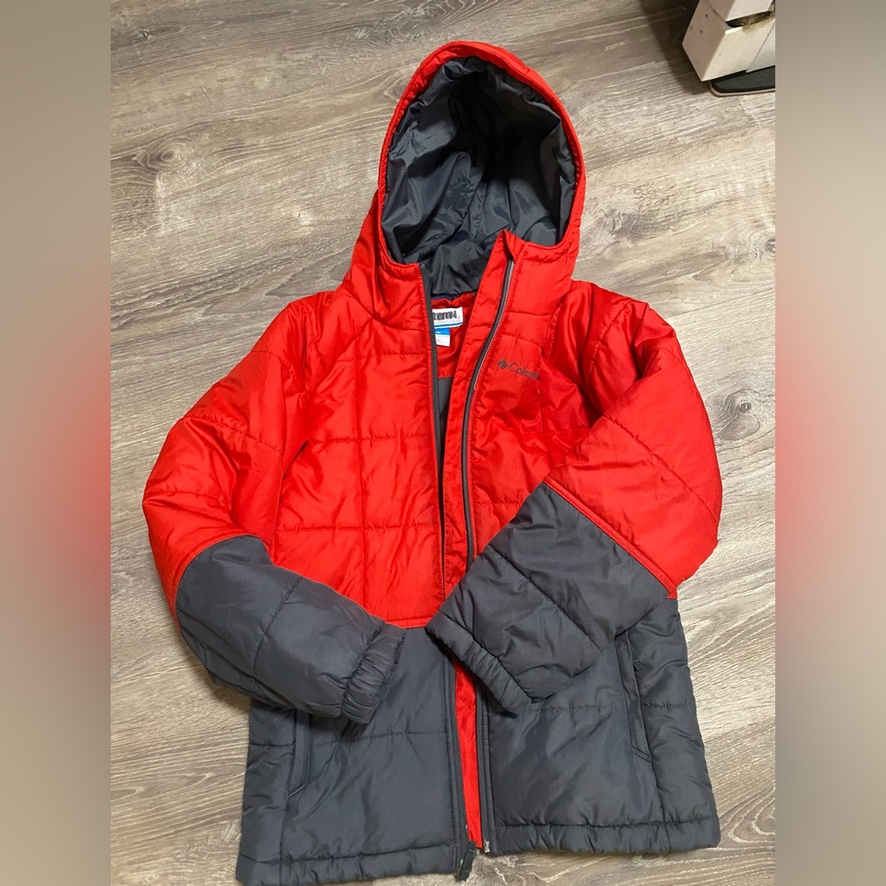 Columbia Red and Charcoal Hooded Jacket